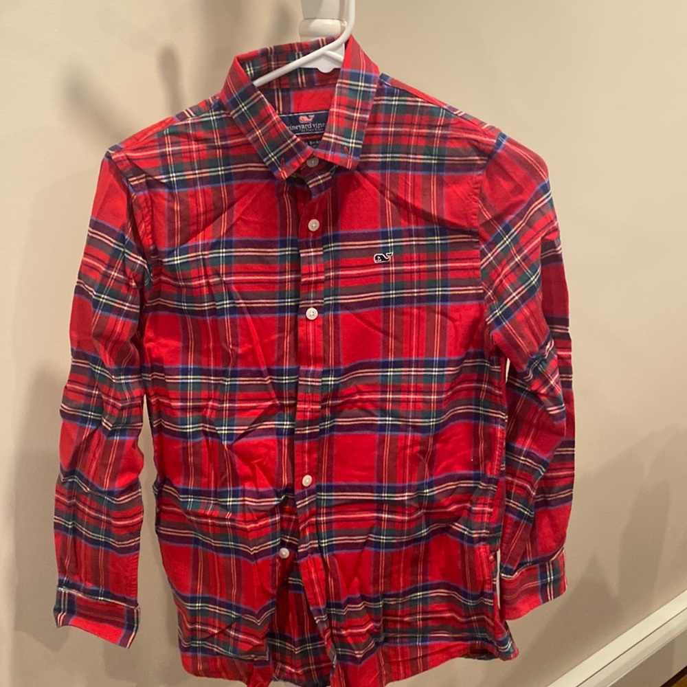Vineyard Vines Boys flannel button down shirt